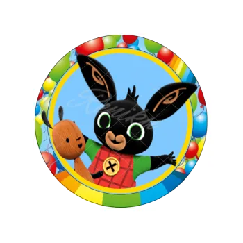 Jedlá dekorace na dort BING a balónky, VARIANTA Jedlý papír 994