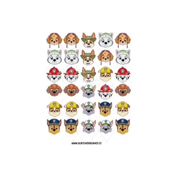 Jedlá dekorace na dort PAW hlavy 4 cm, VARIANTA Jedlý papír 93