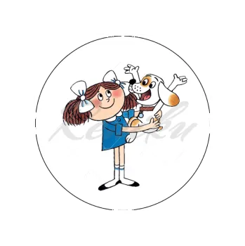 Jedlá dekorace na dort KÁŤA A ŠKUBÁNEK, VARIANTA Jedlý papír 561