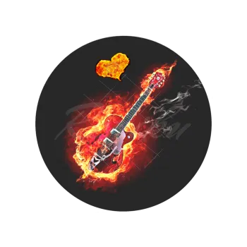 Jedlá dekorace na dort KYTARA srdce, VARIANTA Jedlý papír 496