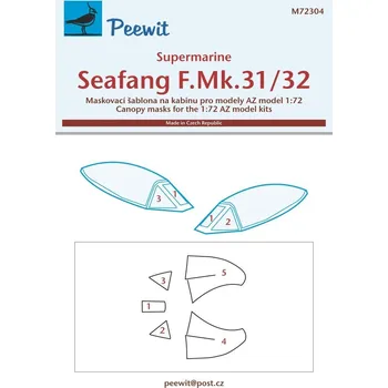 Plastikový model 1/72 Canopy mask Seafang F.Mk.31/32 (AZ)
