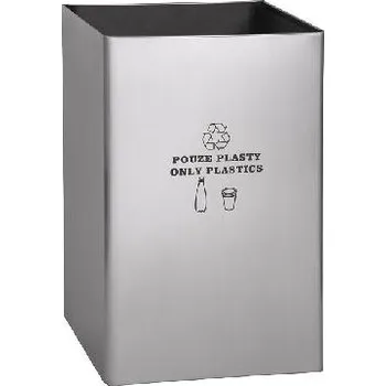Odpadkový koš Sanela Nerezové koše - Odpadkový koš 77 l, nerez mat SLZN 49AA
