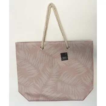 Svačinový box KOOPMAN Koopman, Plážová taška listy 54 x 42 x 14 cm, béžová