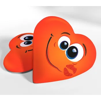 Dekorativní polštářek Dětský polštářek Srdíčko s pusinkou