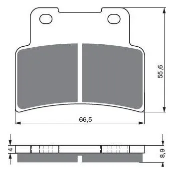 Brzda pro motocykl Přední brzdové destičky Goldfren Aprilia RS 125 2006-2012 směs S3