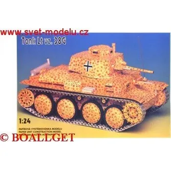 Plastikový model Vystřihovánka Tank Lt vz. 38G 334712