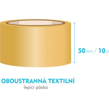 Lepicí páska Lepící páska oboustranná - 50mm x 10m - textilní