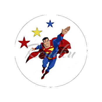 Jedlá dekorace na dort SUPERMAN a hvězdy, VARIANTA Jedlý papír 205