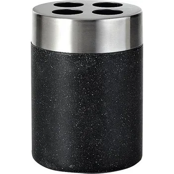 Dávkovač mýdla STONE držák kartáčků na postavení, černá
