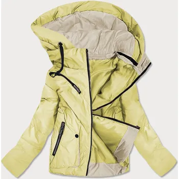 Žlutá dámská oboustranná bunda (0955#) odstíny žluté XXL (44)