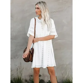 Dámské šaty Letní bílé šaty na pláž - PJ-015