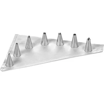 Sada zdobicích 7 špiček s pogumovaným sáčkem - Kovovýroba Jeníkov