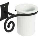 REBECCA sklenka, černá/keramika