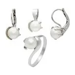 Zlatá souprava bílé zlato Perla bílá ze soupravy BU-96-0607-1pw