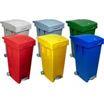 Pedálový odpadkový koš na tříděný odpad BIGTATA 80 l - modrá