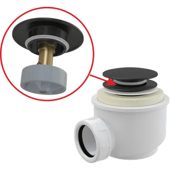 Umyvadlo Odtoková souprava CLICK/CLACK, černá-mat