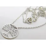 Klenoty Budín Dámský zlatý náhrdelník z bílého zlata strom života 585/1,20gr 42-45cm H236 (Klenoty Budín Dámský zlatý náhrdelník z bílého zlata strom života 585/1,20gr 42-45cm H236)