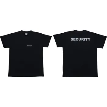 DIVJA Triko s bílým potiskem SECURITY černé Velikost: S