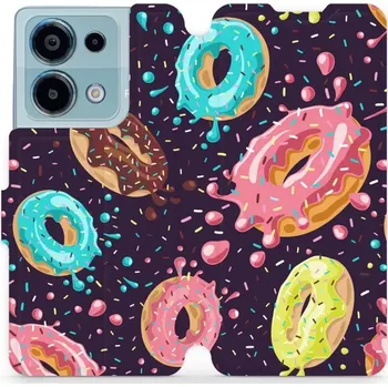 Pouzdro na mobilní telefon Flipové pouzdro Mobiwear - Xiaomi Redmi Note 13 Pro 4G / Poco M6 Pro 4G - VP19S Donutky (Knížkové flip pouzdro, obal, kryt na mobil Xiaomi Redmi Note 13 Pro 4G / Poco M6 Pro 4G - VP19S Donutky, materiál Umělá kůže + TPU - ochrana 360°, stojánek, silikonov