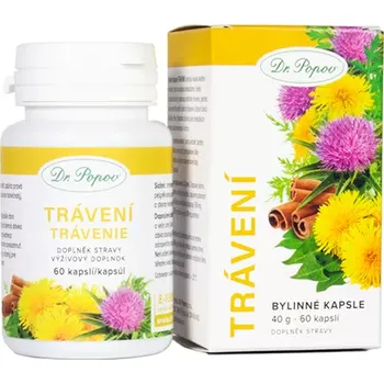 Přírodní produkt Dr. Popov Bylinné kapsle Trávení 60 cps.