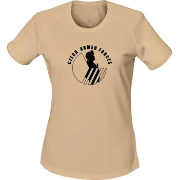 Dámské tričko Dámské funkční triko SOLDIER AND FLAG - písková