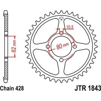Řetězová sada pro motocykl Jt sprockets JTR 1843-49 Yamaha