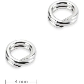 Přívěsek Stříbrný spojovací dvojitý protikroužek 4 mm