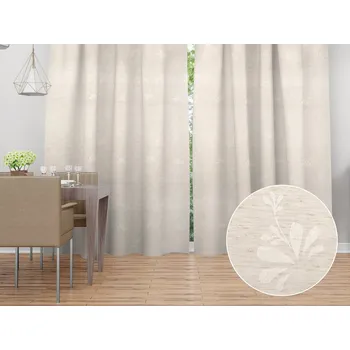 ubrus Dekorační závěs TF-076 Květinový ornament na režném 150x190 cm