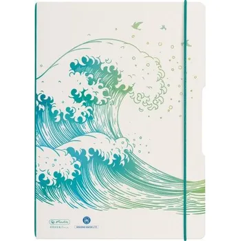 Sešit Sešit flex Herlitz GREENline A4, 40 listů čtvereček a 40 listů linka, Vlna