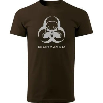 Pánské tričko Tričko Biohazard - hnědá