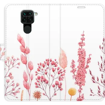 Pouzdro na mobilní telefon Flipové pouzdro iSaprio - Pink Flowers 03 - Xiaomi Redmi Note 9