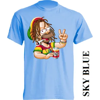 detske-levne-bavlnene-tricko-potisk-rasta-homer-simpson Barva: Sky blue - nebesky modrá, velikost: 152