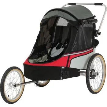 vozík za kolo WIKE SOFTIE RED odpružený vozík za kolo 3v1 s bočním větráním