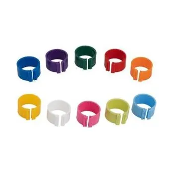 Zámkové rozlišovací kroužky pro slepice - Ø 6 mm - 25 ks barva Žlutá