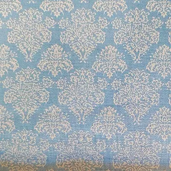 Ornamenty světle modré bavlna č.51 cena za 1 metr Český výrobce