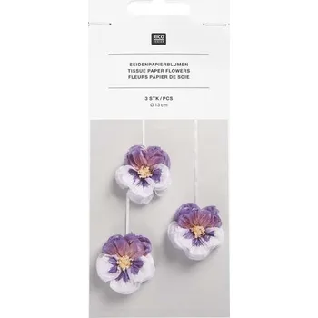 kreativní sada Rico Design Sada na výrobu 3 macešek z hedvábného papíru