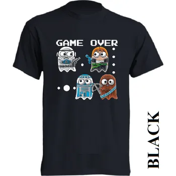 detske-levne-bavlnene-tricko-potisk-pacman Barva: Black -černá, velikost: 152