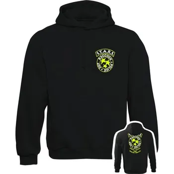 Pánská mikina Mikina s kapucí S.T.A.R.S. R.P.D. Special Tactics and Rescue Service - černá