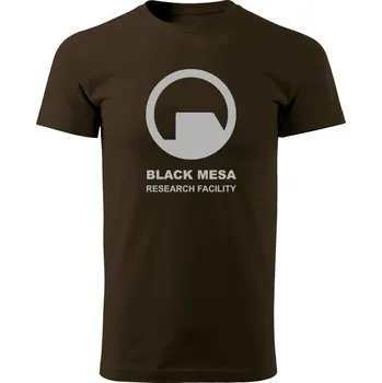Pánské tričko Tričko Black Mesa Research Facility - hnědá