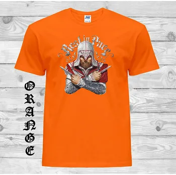 Chlapecké tričko detske-levne-bavlnene-tricko-potisk-Assassins-Creed Barva: Orange - oranžová, velikost: 140