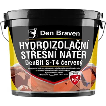 Hydroizolace Den Braven Hydroizolační nátěr DenBit S-T4 Střešní hydroizolační nátěr DenBit S-T4, kbelík 5 kg, červený | cena za ks
