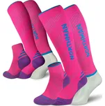 Northman Compress ponožky Elite 3-pack Velikost: 42-47 Růžová Kompresní Podkolenka, Návlek a Kotníková Ponožka (sada)