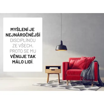 Samolepící dekorace Myšlení samolepka na zeď výška 20 cm