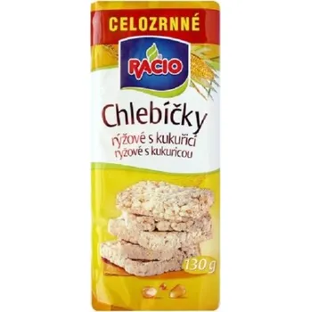 Trvanlivě pečivo Chlebíčky rýžové s kukuřicí bezl. 130g RACIO