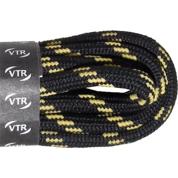 Tkaničky do bot Trekkingové tkaničky kulaté černožluté 140cm