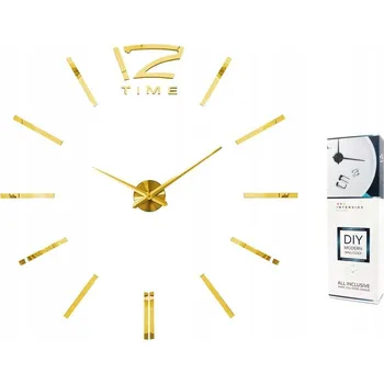 Hodiny Velké Nástěnné hodiny zlato Barva SPRZ8 (ZEG)