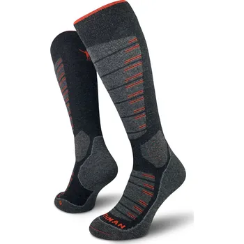 Pánské oblečení Northman Lyžařské kompresní ponožky Avalanche Merino Velikost: 42-44 Černé Lyžařské Kompresní Merino Ponožky