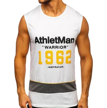 Oblečení a móda Bílé pánské tričko s potiskem Bolf SS11081 - XL