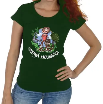 Dámské tričko Tričko Vzorná houbařka - velikost XL