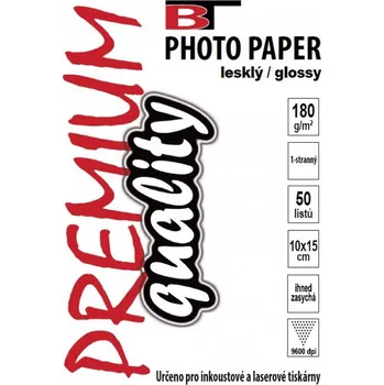 Fotopapír BT fotopapír lesklý 10x15 - 180g 50listů